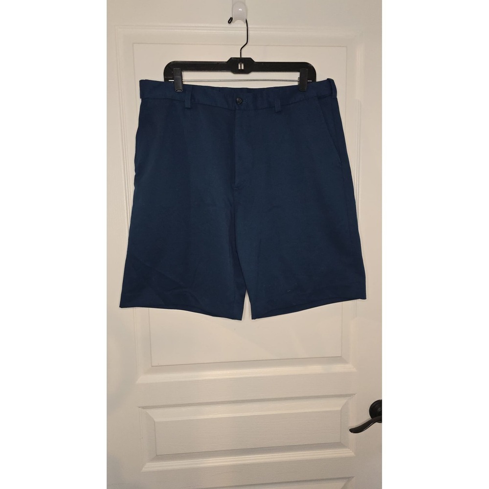 Izod Performance Men's Athletic Shorts in Slate Blue with Zip Pocket